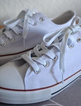 Weiße Stoffschuhe / Sneacker von Deichmann - Gr. 42 - ungetragen - Lörrach