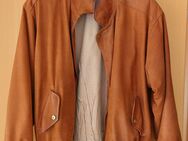 Echte Lederjacke (Rauleder), Größe 54, cognac-farben, weich und angenehm zu tragen - Schwabach