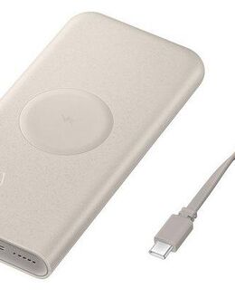 Samsung Induktive Powerbank 10.000 mAh 25 Watt Powerbank Samsung Induktive Powerbank 10.000 mAh 25 Watt, beige 10000 mAh (7,4 V), induktives Laden, PD, Super Fast Charging