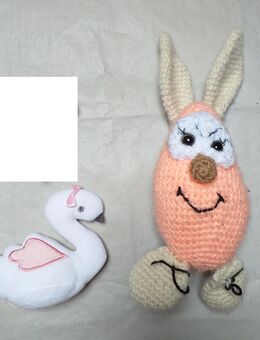 Spielzeug, Plüschfigur, Plüschtier, Stofftier, Kuscheltier - Schwan, Hase GEGEN EINE TÜTE HARIBO - Hamburg Wandsbek