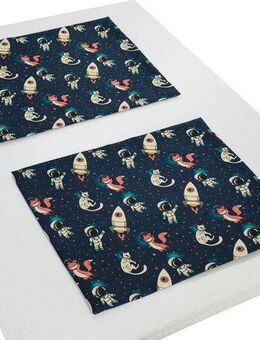 Adam Platzset Space, (2-St), GOTS organic,zertifiziert durch CERES 0242für Kinder