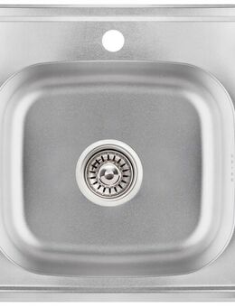 Stahlspüle mit Abtropffläche Siphon Einbeckenspüle Edelstahl Set 22 - Wuppertal