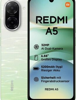 Xiaomi Redmi A5 Smartphone (17,47 cm/6,88 Zoll, 64 GB Speicherplatz, 32 MP Kamera)