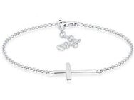 Elli Armband Kreuz Horizontal Schlicht 925 Silber