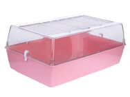 TIAKI Kleintierheim Panorama L - pink: L 71 x B 46 x H 31,5 cm