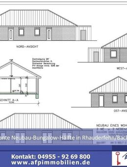 ***Charmante Neubau-Bungalow-Hälfte in Rhauderfehn/Backemoor*** - Rhauderfehn