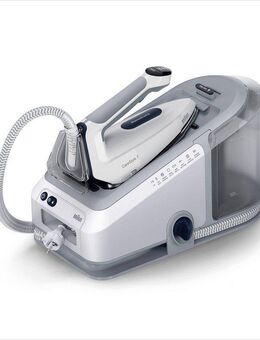 Braun Dampfbügelstation CareStyle 7 IS 7262 GY - 7,5 bar, 510 g Dampfstoß, 2,0 l Wassertank, 2000 ml Wassertank, 150 g Dampfmenge, EloxalPlus Bügelsohle, Ultimate FastClean Entkalkung