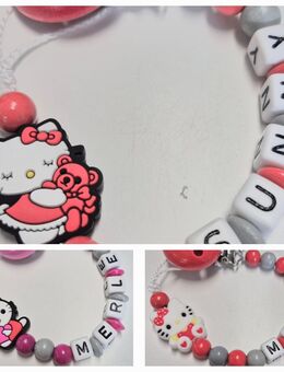 Schnullerkette mit Name🍼Hello Kitty🍼Mädchen - Stadtlohn