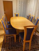 Esszimmertisch mit 8 Stühle in 89233