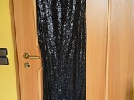 Cocktail-/Abendkleid lang mit Pailletten Gr. 40/42 - Bischoffen