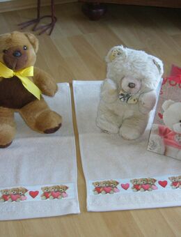 Teddybär - 3er Set - Bär - Tüte - Kinderhandtuch - Halbemond