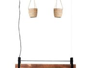 Brilliant Pendelleuchte Bankwood, ohne Leuchtmittel, Hängelampe 5flg schwarz/holzfarbend