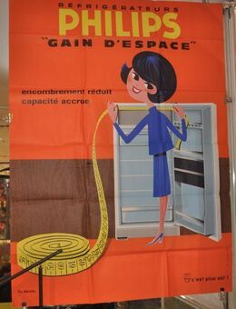 Original Vintage Plakat Philips Kühlschrank Fix-Masseau 50er Jahr - Köln