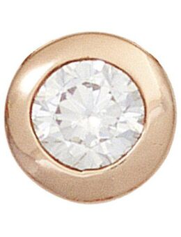 JOBO Runder Anhänger, rund 925 Silber roségold vergoldet mit Zirkonia