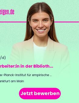 Mitarbeiter:in in der Bibliothek (m/w/d) - Frankfurt (Main)