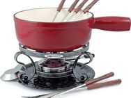 SWISSMAR Fondue Lugano, 2 l, Gusseisen, 9-teilig, inkl. 6 Fonduegabeln