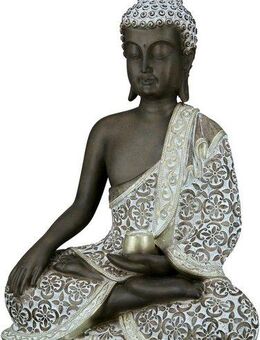GILDE Buddhafigur Buddha Mangala braun-weiß (1 St)