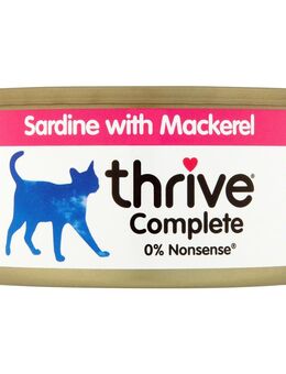 2-fach zooPunkte auf 6 x 75 g / 12 x 75 g Thrive Complete - Sardine mit Makrele (6 x 75 g)