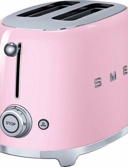 Smeg Toaster TSF01PKEU, 2 kurze Schlitze, für 2 Scheiben, 950 W