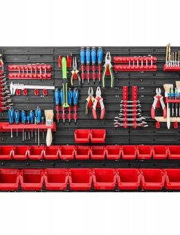Werkstattregal Werkzeugwand Garage 117x78 cm komplett Set Set234 - Wuppertal
