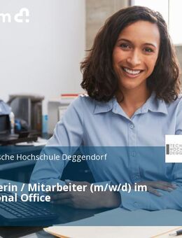 Mitarbeiterin / Mitarbeiter (m/w/d) im International Office - Cham