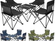 Camping Outdoor 5er-Set Campingstühle mit Tisch Stahl 4 Stühle 1 Tisch - Wuppertal