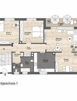 4 Zimmer Wohnung auf 103,43 m² im Erdgeschoss- Balkon- Zugang zum Garten möglich - Weiden Ost zu verkaufen - Weiden (Oberpfalz)