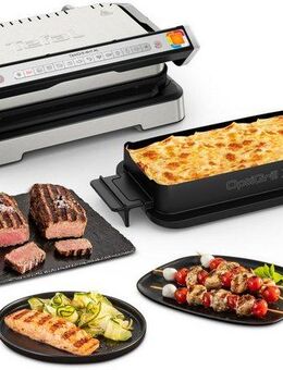 Tefal Kontaktgrill OptiGrill 4in1 XL, Grill/Barbeque/Backofen/komplette Mahlzeit, 2200 W, für bis zu 8 Personen, spülmaschinenfeste Platten und Schalen, GC784D