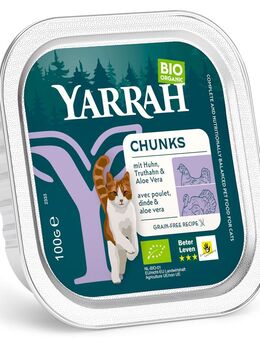 Sparpaket Yarrah Bio 12 x 100 g - Mix Bröckchen (2 Sorten)