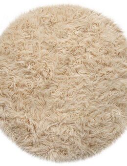 Paco Home Fellteppich Playa 960, rund, Höhe: 64 mm, Kunstfell, Flokati-Optik, Hochflor, weich und flauschig, Uni-Farben
