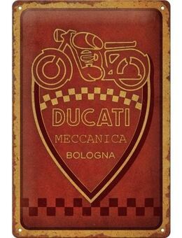 Tolles Ducati Blechschild Meccanica Bologna Motorrad Biker 20x30 cm - München