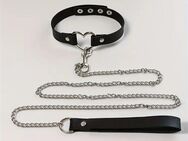 Kunstleder Halsband mit Leine SM Sexspielzeug Sextoy - Berlin