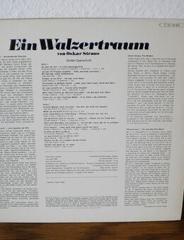 Ein Walzertraum-von Oskar Straus-Vinyl-LP,1970 - Linnich