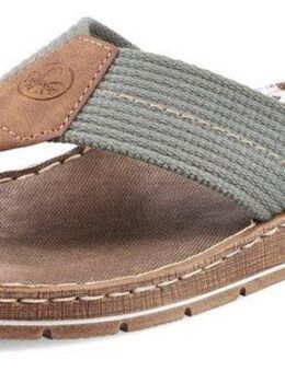 Rieker Zehentrenner, Sommerschuh, Schlappen, Poolslides, Badeschuh, mit Logoschriftzug