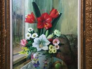 Ölgemälde CARL FREDRIKSSON (1887 SE), Chinesische Vase m. Amaryllis am Fenster 1949!! - Berlin
