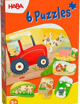 Haba Puzzle 6 erste Puzzles Bauernhof, 18 Puzzleteile