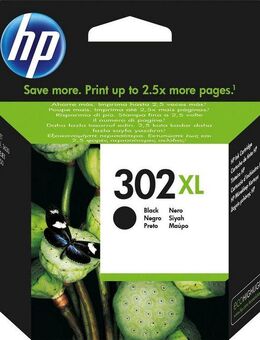 HP 302XL Tintenpatrone (original Druckerpatrone F6U68AE schwarz XL)