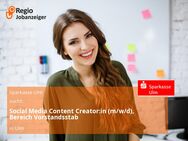 Social Media Content Creator:in (m/w/d), Bereich Vorstandsstab - Ulm