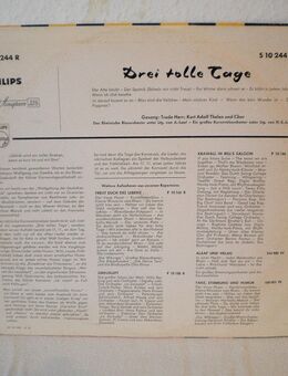 Trude Herr,Kurt Adolf Thelen und Chor-Drei tolle Tage-Vinyl-LP,1957,Rar ! - Linnich