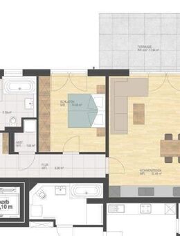 Neubau 2-Zimmer-ETW mit eigenem Garten - Waldkraiburg