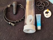 Penispumpe mit Cockringen und Gag Dildo - Ohrdruf