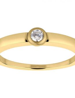 Verlobungsring Damenring CAB3448 mit Goldfarbiger Beschichtung - Aholming