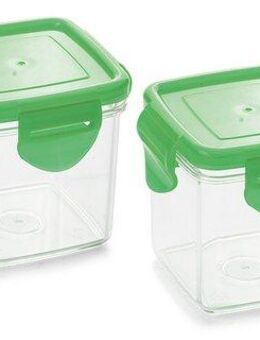 Genius Auffangbehälter Nicer Dicer Quick, Kunststoff, (Set, 4-tlg., (2 Dosen, 2 Deckel), verschließen und luftdicht aufbewahren