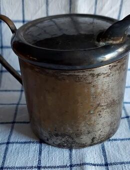 altes Milchkännchen für Dosenmilch, 2teilig, Art Deco - Niederfischbach