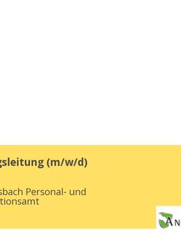 Verwaltungsleitung (m/w/d) - Ansbach