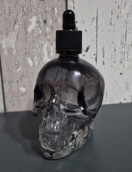 Glasflasche Totenkopf 120ml schwarz klar - Düsseldorf