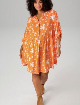 Aniston PLUS Longbluse mit Blumen und kleinen Pünktchen bedruckt