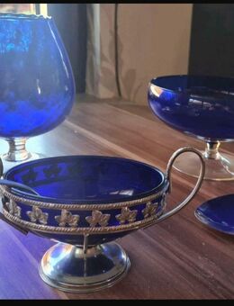Set blaues Glas, Schalen, Glas, Deko - Immenhausen