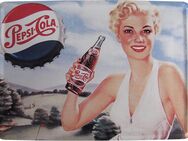 Pepsi Cola - Blechpostkarte mit Umschlag - Motiv 2 - 10 x 14 cm - Doberschütz