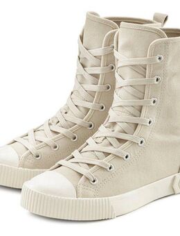 LASCANA Stiefelette im Combat Look, High Top Sneaker, Schnürschuh, Textil-Boots